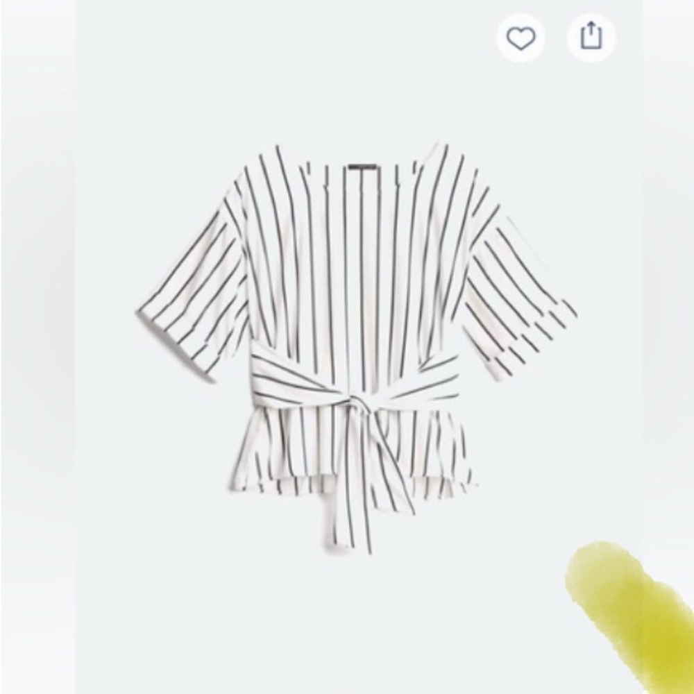 West Kei Black and White Striped Blouse